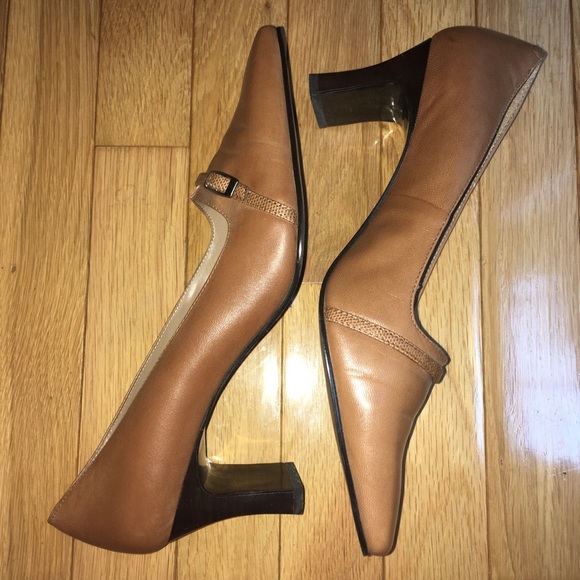 Bandolino Square Toe Heel in Camel 8.5M - Picture 8 of 8
